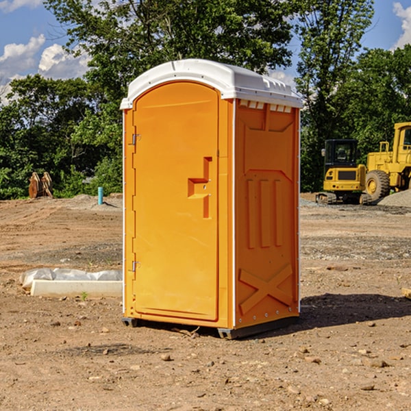 how often are the porta potties cleaned and serviced during a rental period in Ernstville